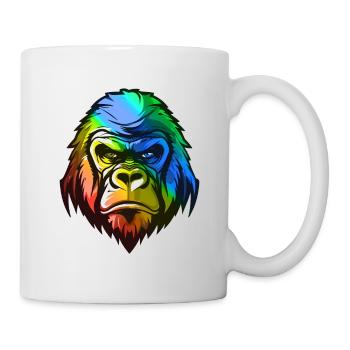 Gorilla Head Colorful - Mug - white - Right