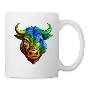 Bull Head Taurus Multicolored - Mug - white - Right