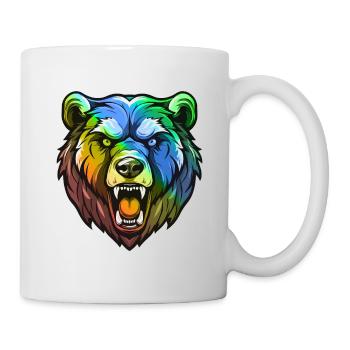 Bear Head Colorful - Mug - white - Right