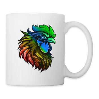 Rooster Portrait Colorful - Mug - white - Right