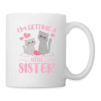 Baby Sister Reveal At Getting A Little Sister Cat - Mug - white - Right