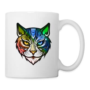 Cat Head Colorful - Mug - white - Right