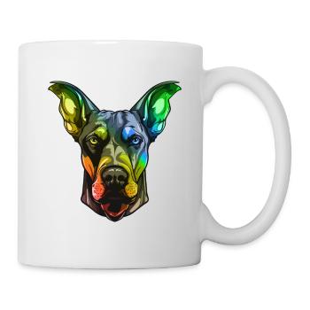 Doberman Dog Head Colorful - Mug - white - Right