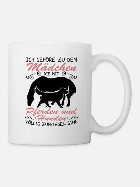Hunden völlig zufrieden - Tasse - Weiß