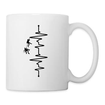 Battement de cœur du grimpeur - Mug blanc - blanc - Droite