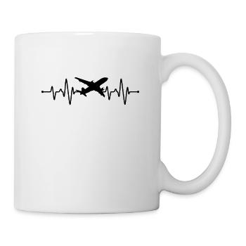 Battement de cœur de l’avion - Mug blanc - blanc - Droite
