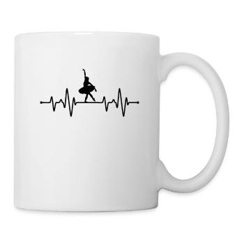 Ballett Tänzerin Herzschlag - Tasse - Weiß - Rechts