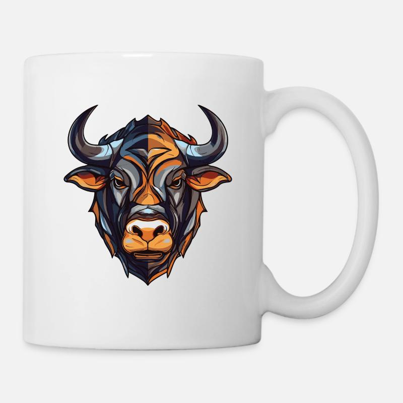 Bulle Kopf Taurus - Tasse - Weiß