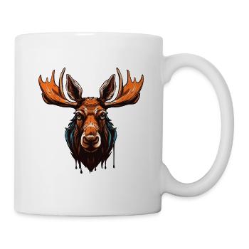 Elch Portrait - Tasse - Weiß - Rechts