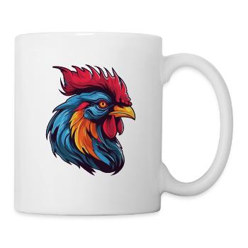 Hahn Portrait - Tasse - Weiß - Rechts