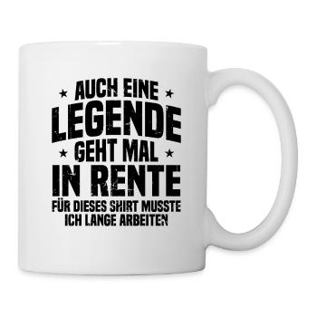 Auch Eine Legende Geht Mal In Rente Geschenk Rente - Tasse - Weiß - Rechts