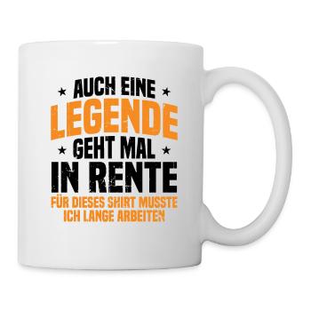 Auch Eine Legende Geht Mal In Rente Geschenk Rente - Tasse - Weiß - Rechts