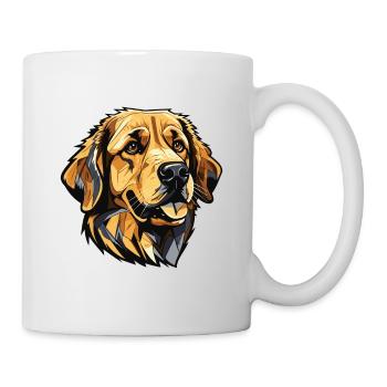 Golden Retriever Dog Head - Mug - white - Right