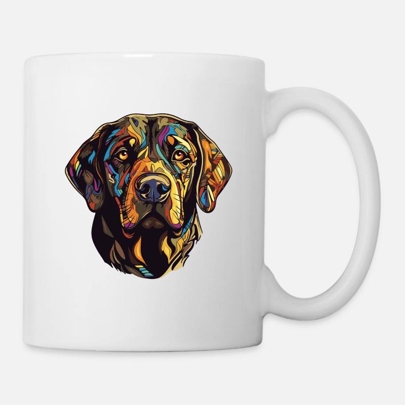 Labrador Hund Kopf - Tasse - Weiß