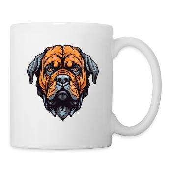 Tête de chien Mastiff - Mug blanc - blanc - Droite