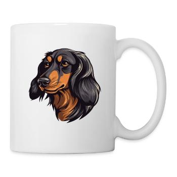 Dachshund Hund Kopf Dackel - Tasse - Weiß - Rechts