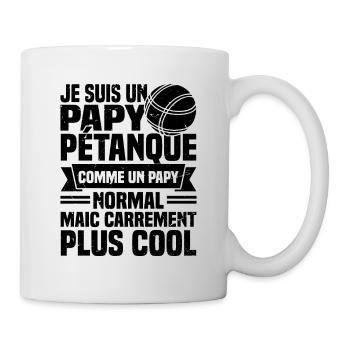 Ich bin ein Opa Petanque - Tasse - Weiß - Rechts