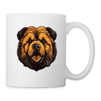 Tête de chien Chow Chow - Mug blanc - blanc - Droite