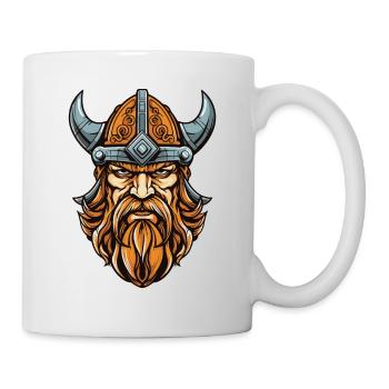 Casque de tête de Viking Warrior Odin - Mug blanc - blanc - Droite