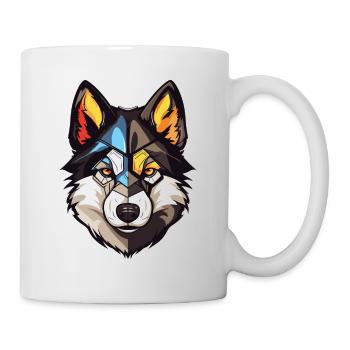 Akita Hund Kopf - Tasse - Weiß - Rechts