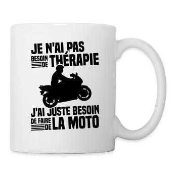 Besoin de faire de la moto cadeau motard - Mug blanc - blanc - Droite