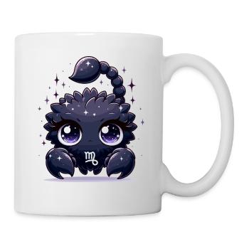 Signe astrologique d’anniversaire artistique unique du zodiaque scorpion - Mug blanc - blanc - Droite