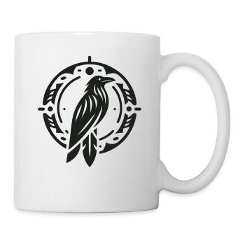 Rabe Indianer Tierkreiszeichen - Tasse - Weiß - Rechts