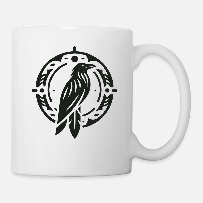 Rabe Indianer Tierkreiszeichen - Tasse - Weiß