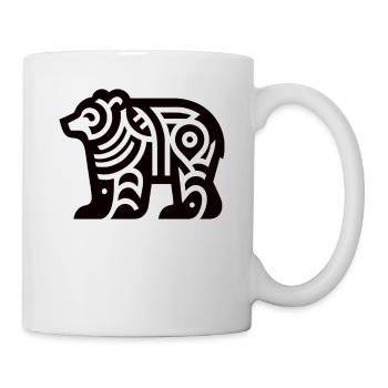 Bär Indianer-Tierkreis - Tasse - Weiß - Rechts