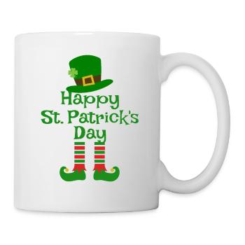 Accessoires de la Saint-Patrick Irlande Shamrock décoration - Mug blanc - blanc - Droite