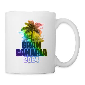 Gran Canaria 2024 Holiday Palm Trees Colorful - Mug - white - Right