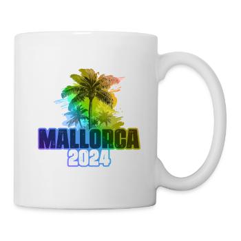 Mallorca 2024 Holiday Palm Trees Colorful - Mug - white - Right