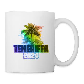Tenerife 2024 Vacances Palmiers Colorés - Mug blanc - blanc - Droite