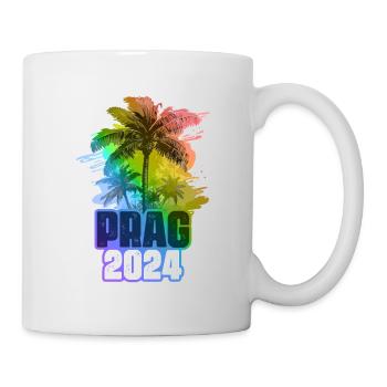 Prague 2024 Vacances Palmiers Colorés - Mug blanc - blanc - Droite