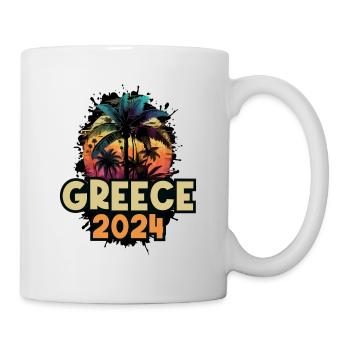 Greece 2024 Urlaub Spruch - Tasse - Weiß - Rechts