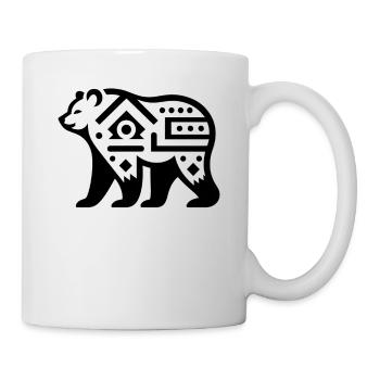 Bär Indianer-Tierkreis - Tasse - Weiß - Rechts