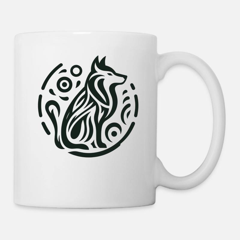 Wolve Indianer-Tierkreiszeichen - Tasse - Weiß