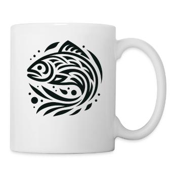 Lachs Indianer-Tierkreis - Tasse - Weiß - Rechts