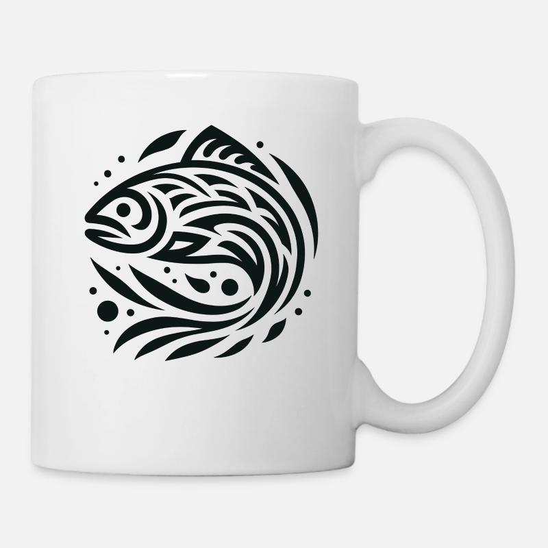 Saumon Amérindien Zodiaque - Mug blanc - blanc