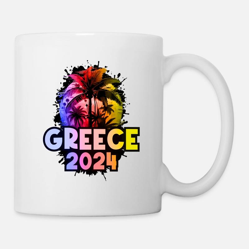 Grèce 2024 Vacances Coloré - Mug blanc - blanc