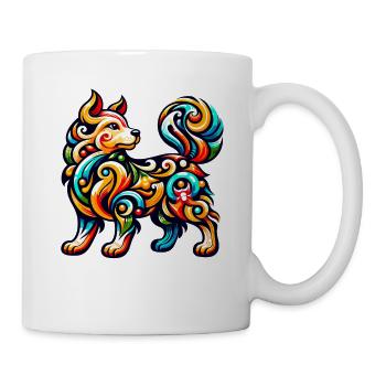 Chinese Zodiac Dog Inspired Artistic Design - Mug - white - Right