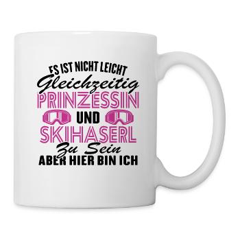 Prinzessin und Skihaserl - Tasse - Weiß - Rechts