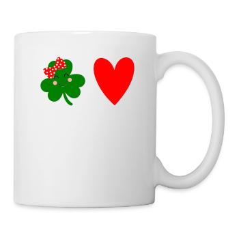 Accessoires de la Saint-Patrick Irlande Shamrock décoration - Mug blanc - blanc - Droite