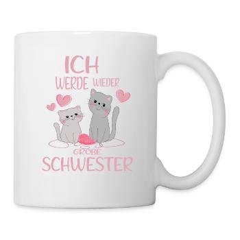 Bald Wieder Große Schwester Verkünden Katzen - Tasse - Weiß - Rechts