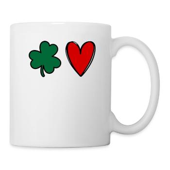 Accessoires de la Saint-Patrick Irlande Shamrock décoration - Mug blanc - blanc - Droite