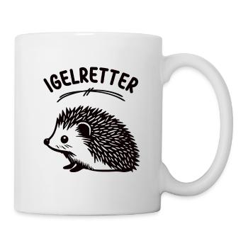 Igelretter Igelmotiv Stacheltier Stacheligel Igel - Tasse - Weiß - Rechts