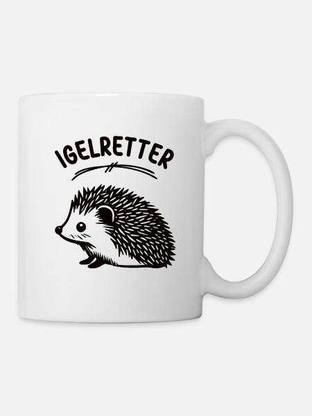 Igelretter Igelmotiv Stacheltier Stacheligel Igel - Tasse - Weiß