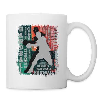 Handball Handball Joueur Joueur de Handball Vintage Retro - Mug blanc - blanc - Droite