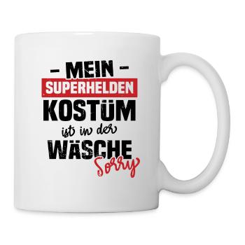 Mon costume de super-héros est dans la blanchisserie Désolé - Mug blanc - blanc - Droite