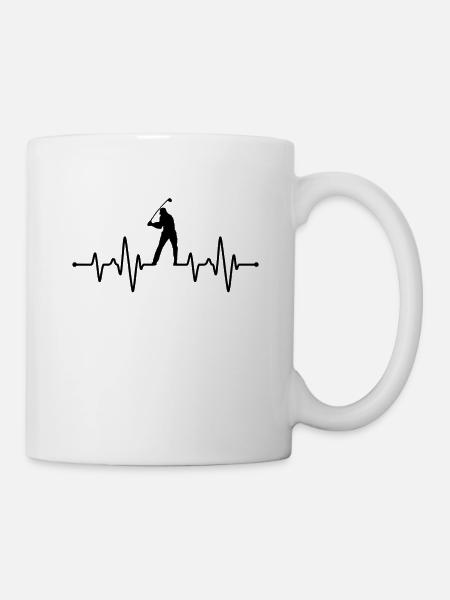 Golf-Herzschlag - Tasse - Weiß